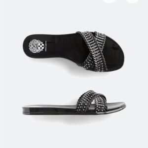 Vince Camuto-Erindra sandals. New without tags, black with silver studs.